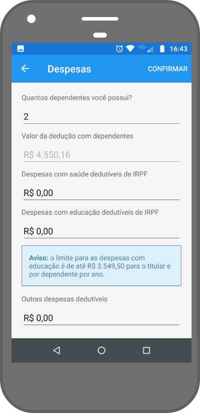 Despesas dedutíveis